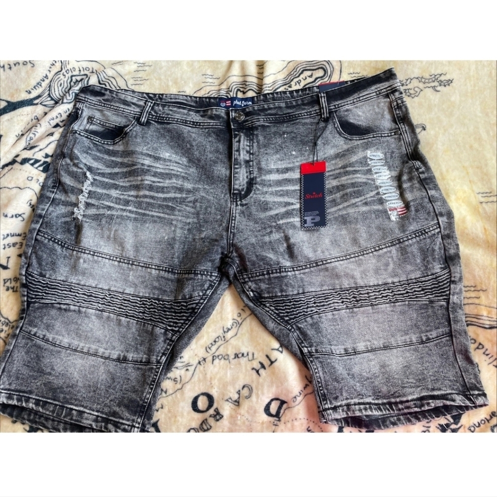 NWT Phat Farm Mens Size 46 Black/Gray Shorts